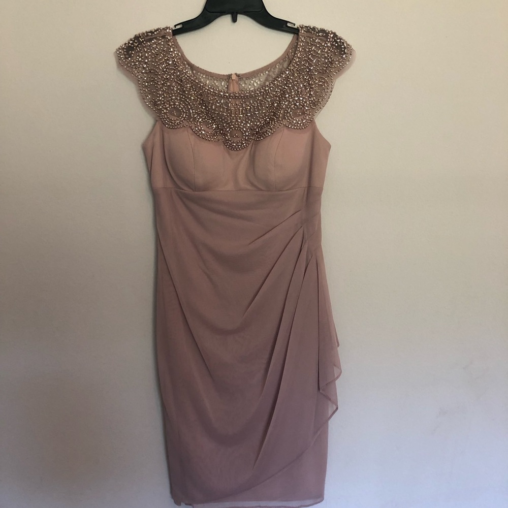 rose gold cocktail dress